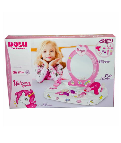 DL Măsuță de joacă cu oglindă pentru fete, Dolu, cod 53295